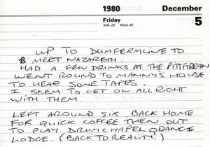 Billy's Diary 1980.12.05