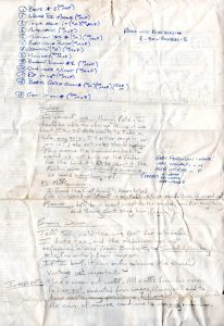 Billy's notes