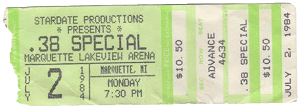 Lakeview Arena, Marquette MI ticket 2.7.84