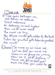 Move Me rewritten lyrics Amsterdam 15.2.92