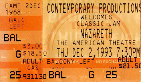 The American Theatre, St Louis MO ticket 2.12.93