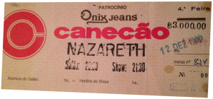 Canecão, Rio de Janeiro, Brazil ticket 12.12.90