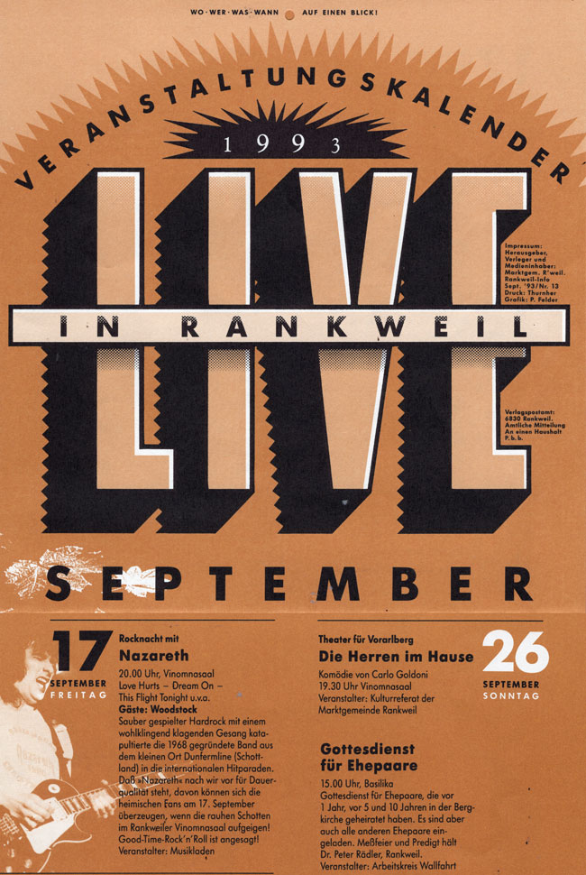 Rankweil, Austria poster (part) 17.9.93