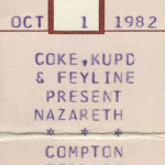 Compton Terrace, Tempe, AZ 1.10.82 ticket